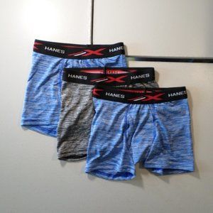 😀3pr Boys Hanes Xtemp Boxer/briefs nwot FREE with purchase